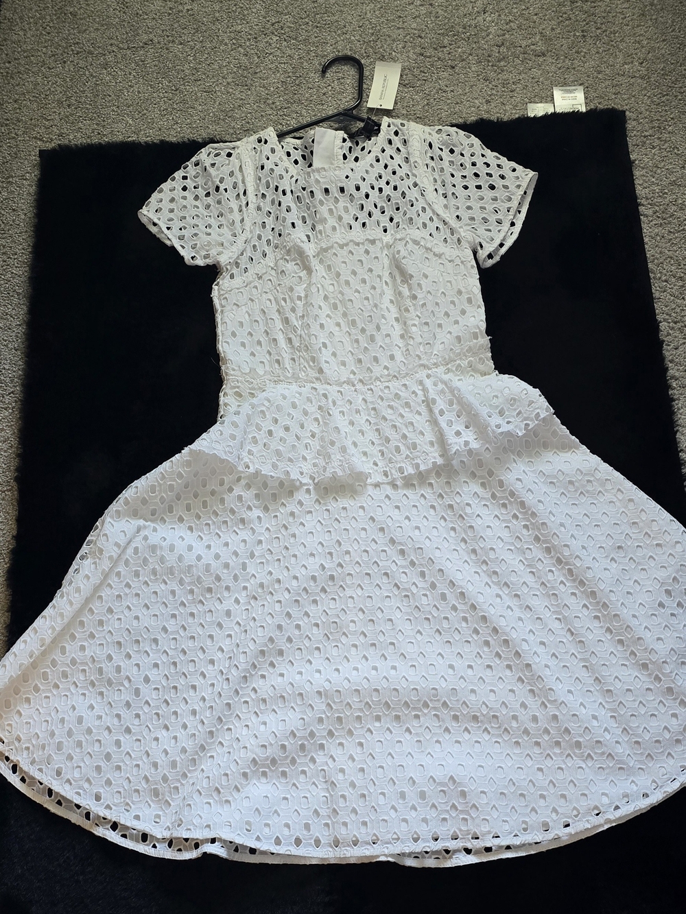 Banana Republic White Eyelet Midi Dress XS. Size 0